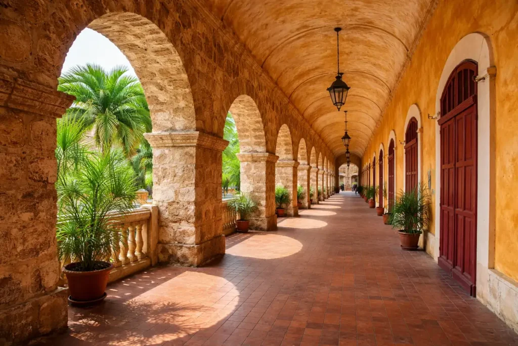 Las Bóvedas stone arches and corridor inside Cartagena’s old walls