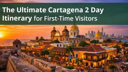 Cartagena Old Walled City at sunset during a 2 day itinerary visit