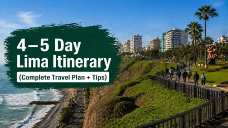 4–5 day Lima itinerary Miraflores coastline view