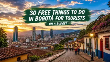 30 Free Things to Do in Bogotá for Tourists on a Budget View of Bogotá skyline and La Candelaria streets for tourists exploring free attractions
