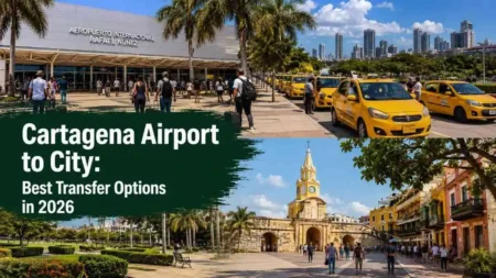 Cartagena Airport to City transportation guide showing airport transfer options in Cartagena Colombia