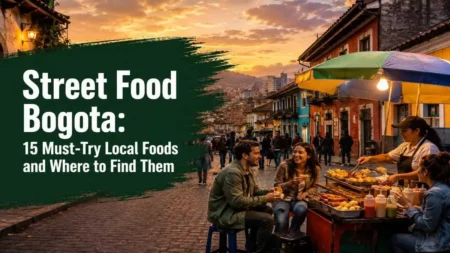 Street food Bogota vendors selling traditional Colombian snacks