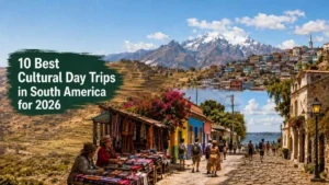 Cultural day trips in South America featuring markets, historic streets, and local communities